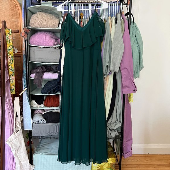 Birdy Grey – Jane Convertible Maxi Bridesmaid Dress (Hemmed) – Emerald Green - Picture 5 of 6